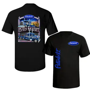 Peterbilt Shirt – 2-Sided Semi Truck Graphic Tee, Bold Blue Rig Artwork, Trucker Lifestyle Shirt, Gift for Drivers Fans, Peterbilt Shirts For Men