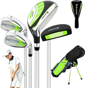 5/6 Pieces Kids Golf Club Set, Junior Golf Club Set Ages 4-12 Includes Stand Bag, 1# Drive, 5# Hybrid, 6/7#, 9/P# Irons and Putter Right Hand for Boys Girls