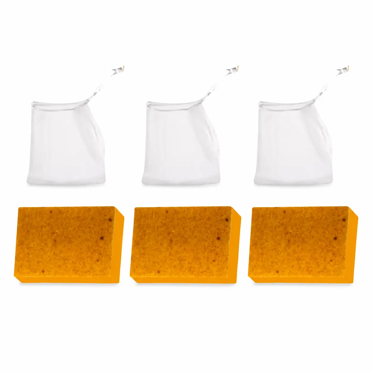 Turmeric Kojic Acid Soap Bar Set, 3 Pcs Natural Glycerin Cleansing Soaps, Moisturizing Face & Body Wash Bars, Daily Skin Care Cleanser for Soft and Fresh Looking Skin homemade spot remover