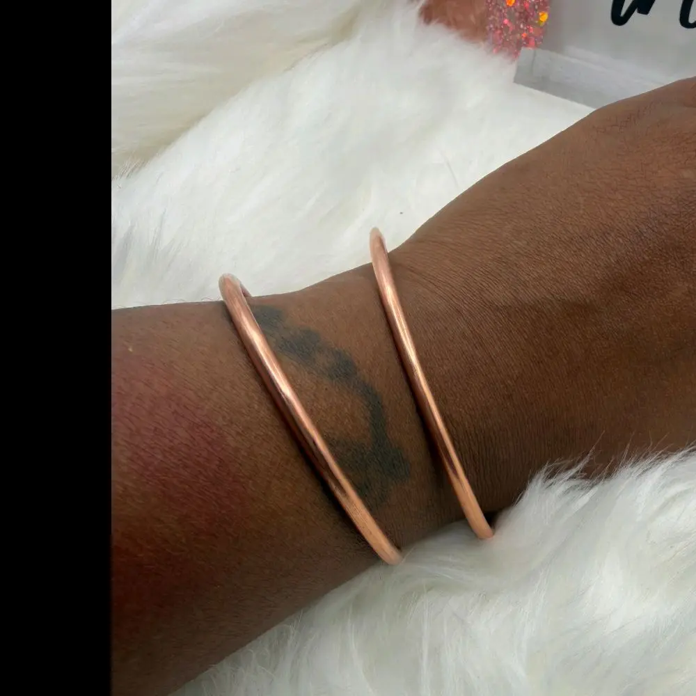 two-piece copper Bangles adjustable