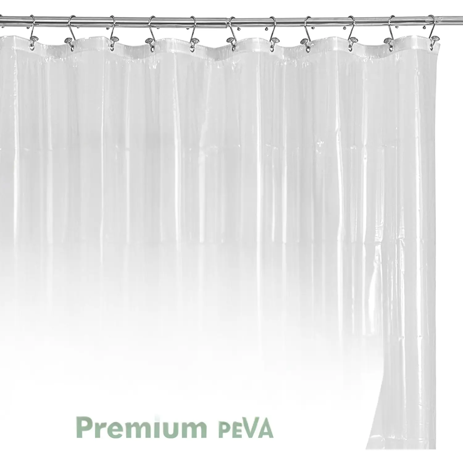 OEKO-TEX Certified Shower Curtain Liner, Standard Size, Clear Waterproof Shower Liner, Mold and Mildew Resistant Bathroom Curtain Liner, Lightweight Quick-Drying Plastic Shower Curtain for Home Bathroom Use