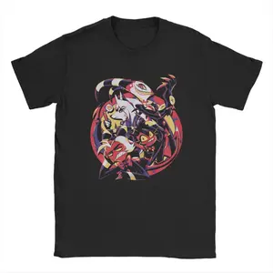 Cartoon H-Hazbin HotelS Men's T Shirt  Crazy Tee Shirt Short Sleeve O Neck T-Shirt Cotton Adult Tops, Unisex Graphic T-Shirt, Soft Cotton, Perfect Gift for Any Occasion