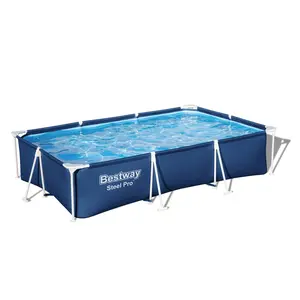 Bestway Steel 9'10" x 6'7" x 26" Rectangle Above Ground Pool w/DuraPlus Liner