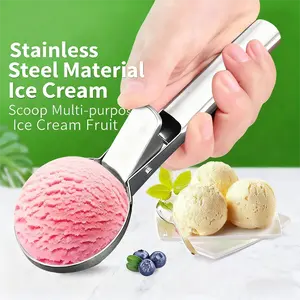 Stainless Steel Ice Cream Scoop Multi-Functional Fruit & Watermelon Server Creative Dessert Spoon for Home Use