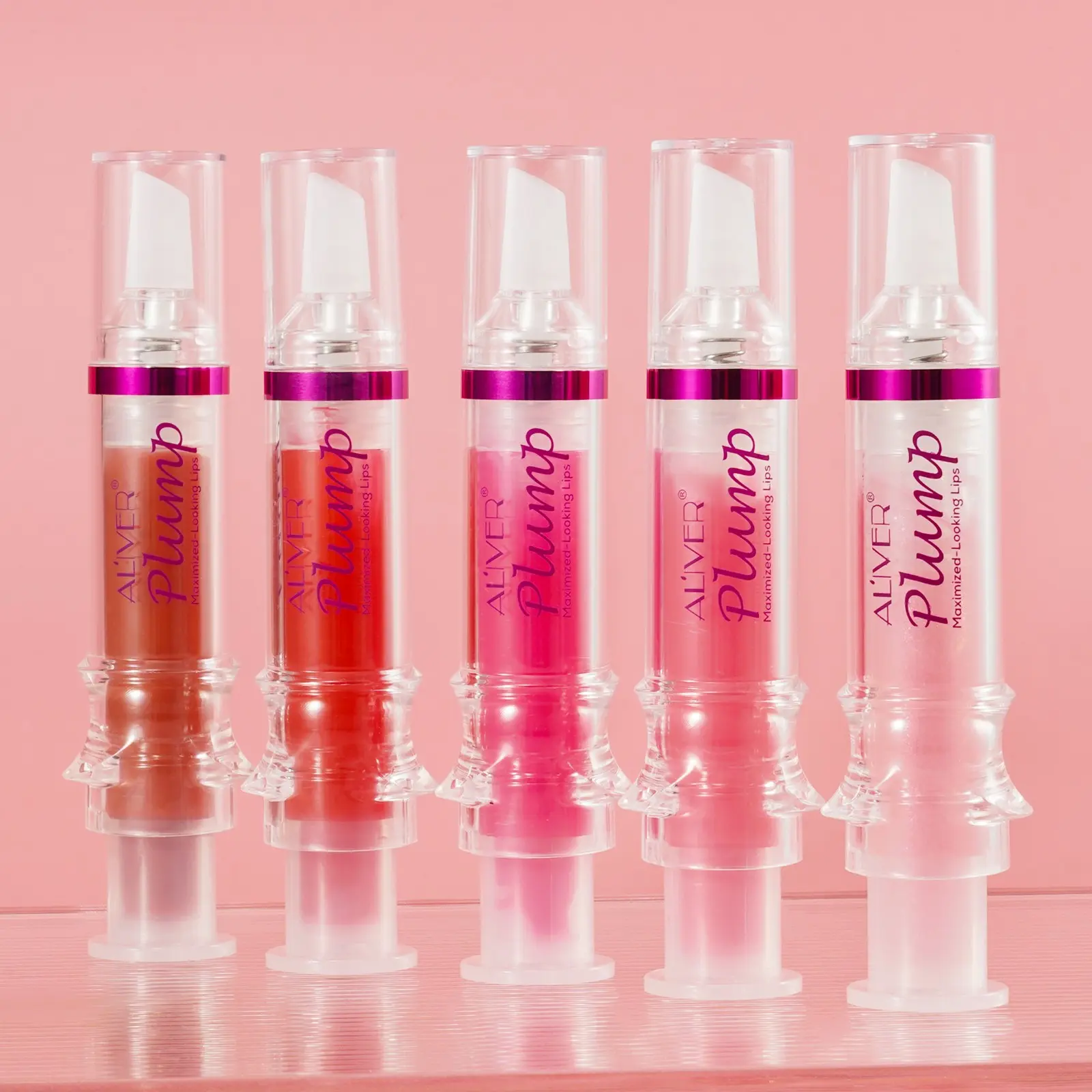 ALIVER Lip Plumping Oil Glossy plumping without stickiness Sheer tint that won't smudge Brightens lipstick Glossy lip lacquer Glossy water glow Glass lips