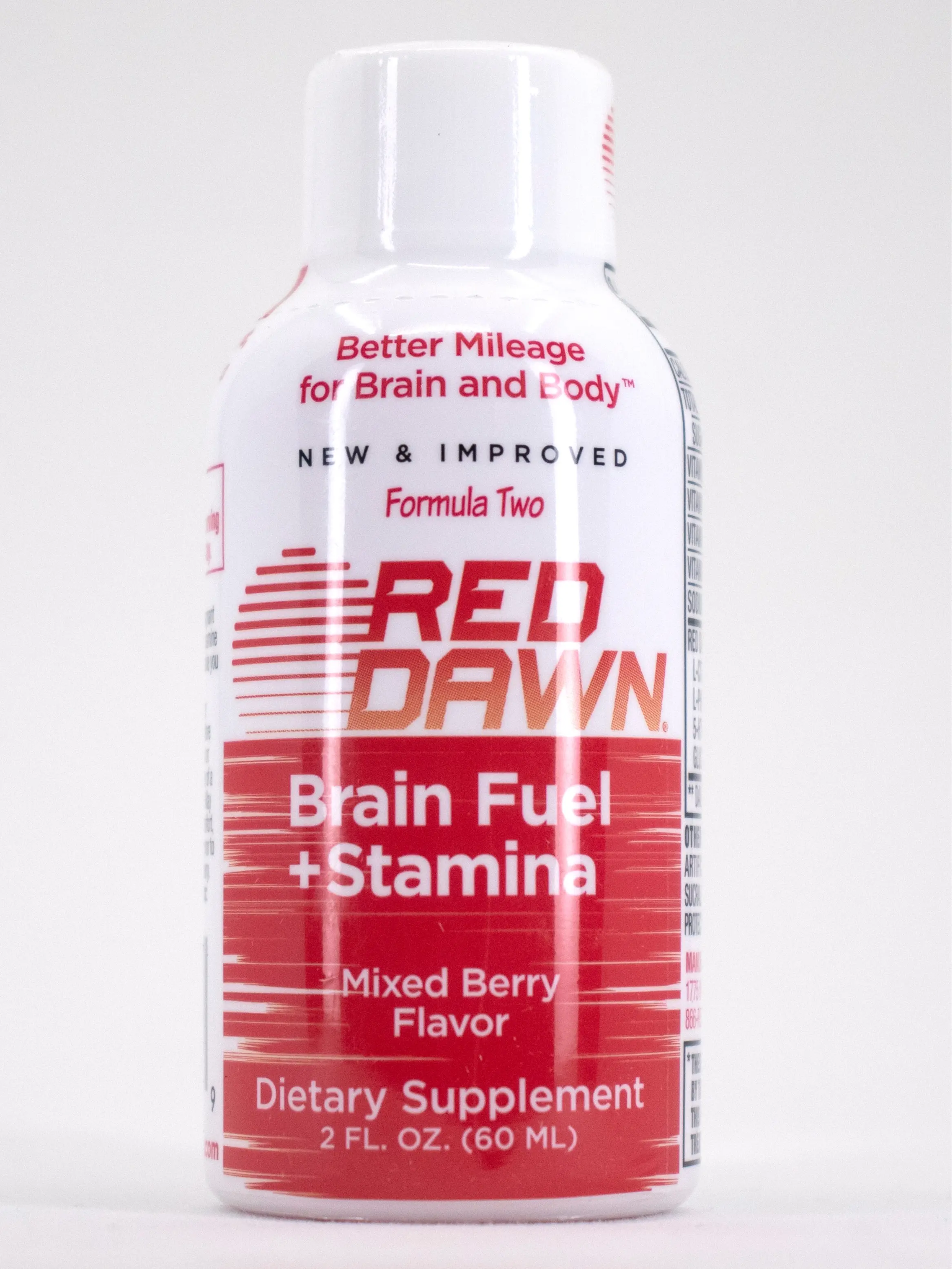 Red Dawn 2-Formula Brain Fuel & Stamina Shot Beverage, Natural B Vitamins-Infused Health & Nutrition Wellness Supplement, Formula Two