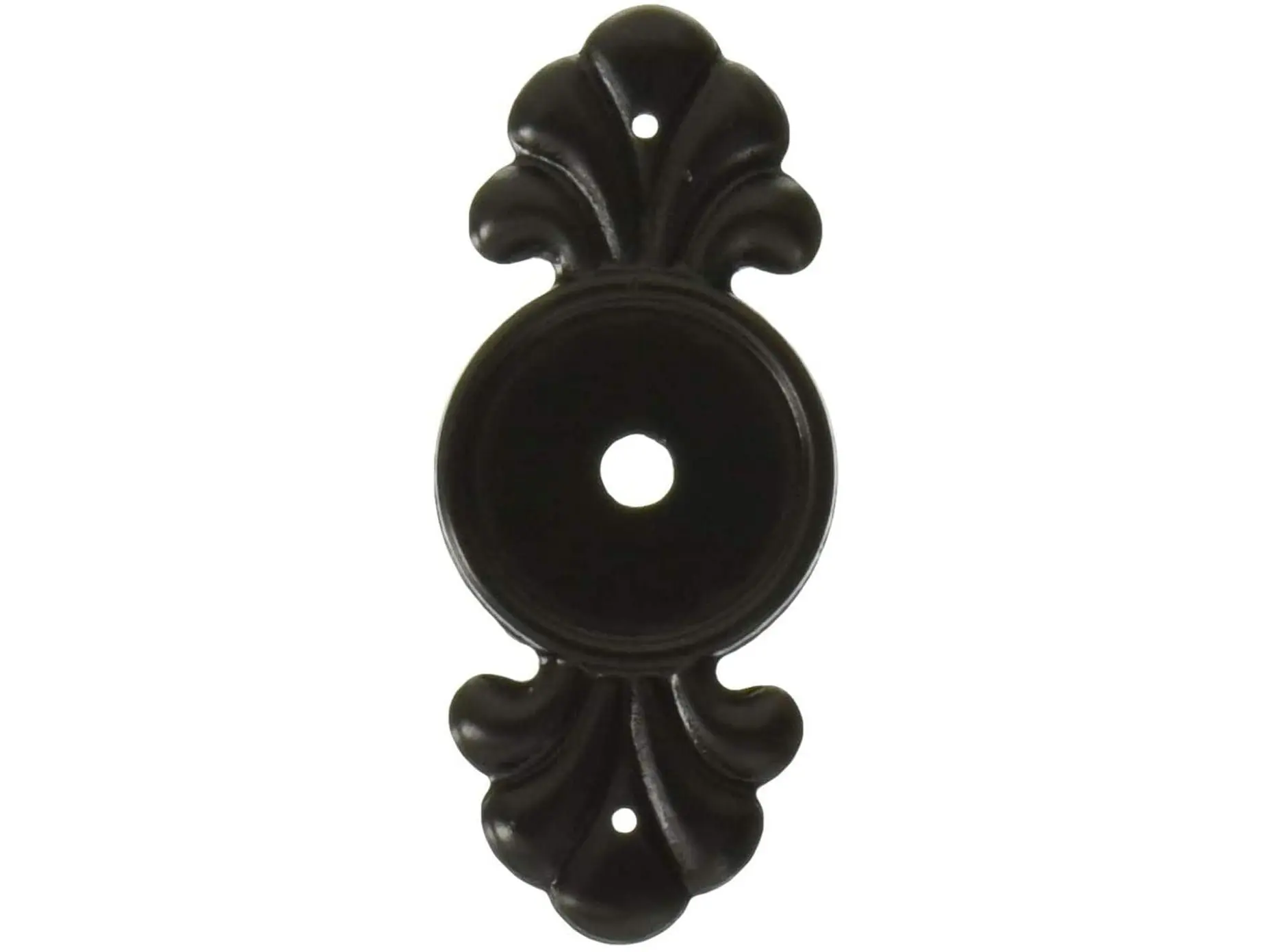 Emtek Tuscany Series 86234FB Flat Black Cabinet Knob Back Plate, 7/8"x2-1/4" Dimensions - Furniture Hardware Backplates