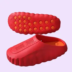 Unisex Thick Sole Closed Toe Clogs for Women and Men, Garden Clog Slippers with Ventilation Holes, Indoor Outdoor Slip On Shoes with Textured Outsole for Bathroom, Shower, Beach, Yard, House