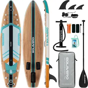 11'6"Inflatable Paddle Board with Premium SUP Board Accessories, Paddle Board with Anti-Slip EVA Deck for Youth&Adults of All Skill Levels,SUP Board with Seat for Yoga,Fishing,Surf  HLFURNITURE summervibes