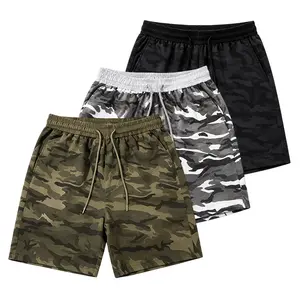 Men’s summer loose-fit camouflage shorts — breathable training and street-style athletic casual bermuda shorts