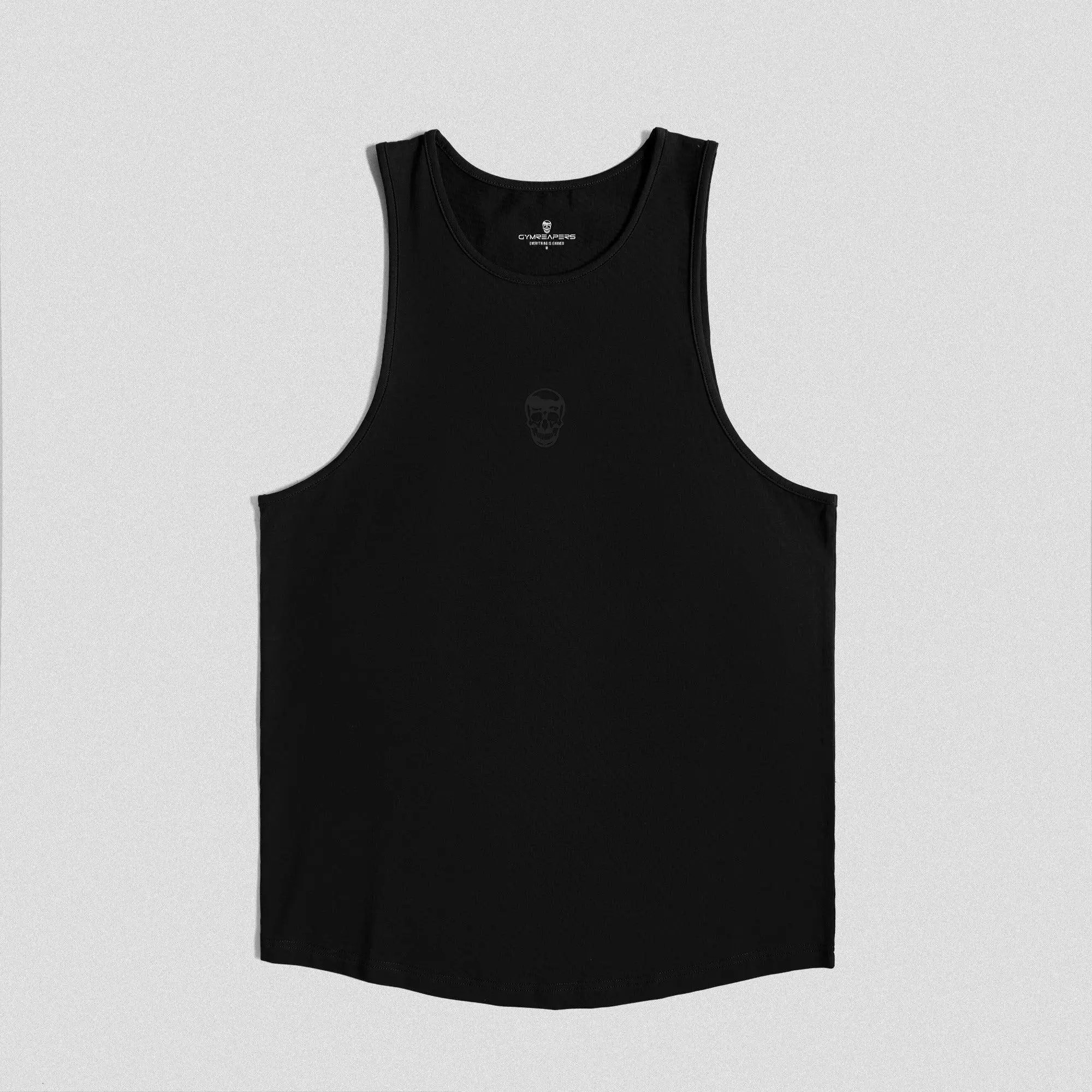 Axis Men's Scoop Hem Tank Top - Black, Plain, Summer