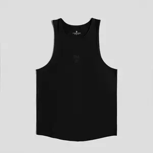 Axis Men's Scoop Hem Tank Top - Black, Plain, Summer