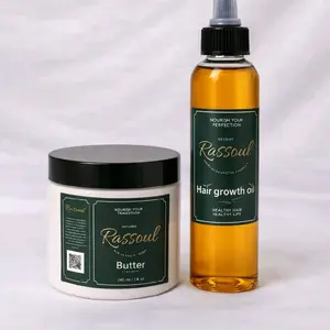 Rassoul Regain Restore Hair Growth Butter 4oz & Hair Oil booster Blend Nourishing Aloe Vera Peppermint Comfort Repair Conditioner Oil Wax with Rosemary Biotin for Thickening Regrowth Formula Lengthening Haircare Product alopecia thinning thin edges set