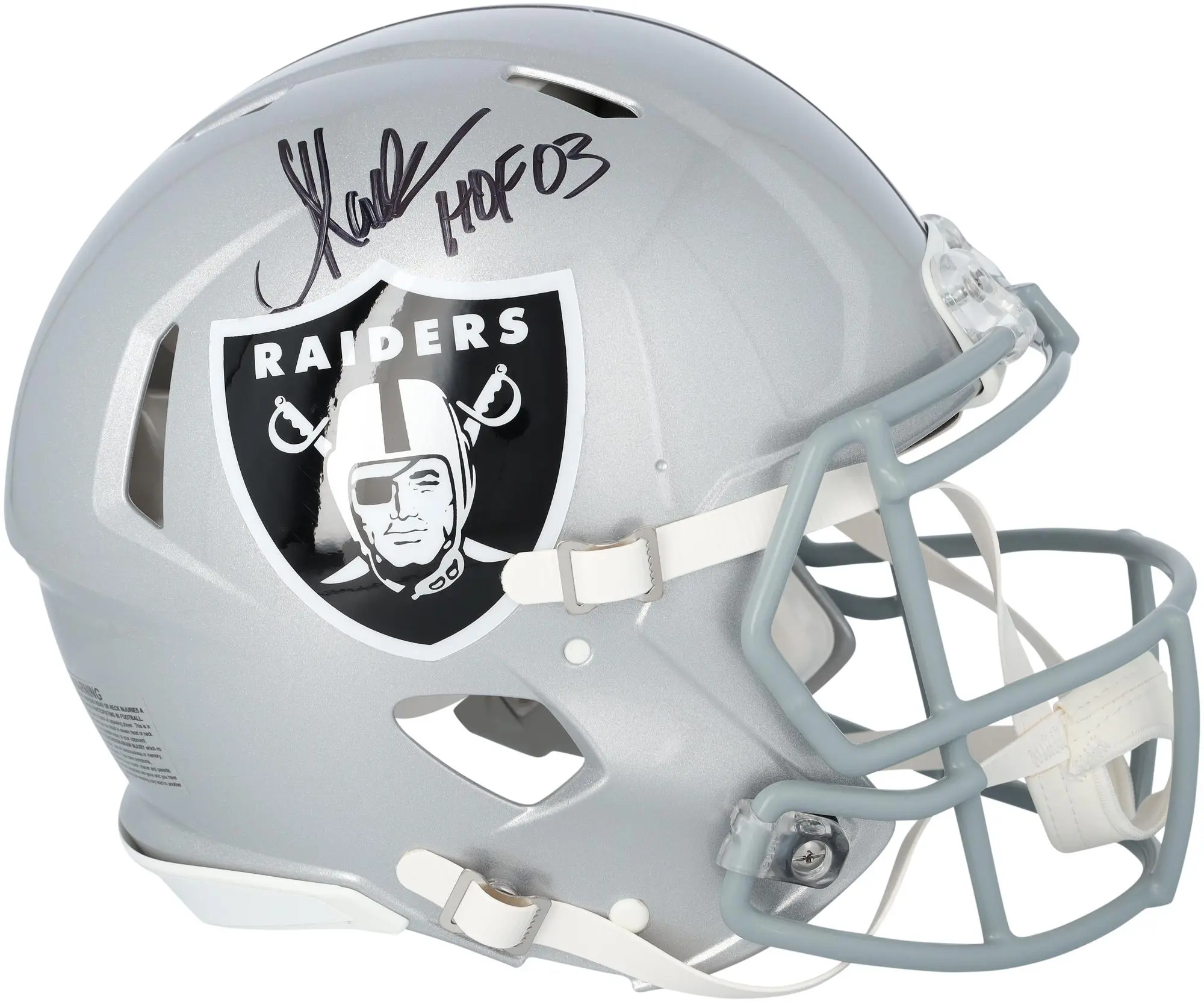 Marcus Allen Los Angeles Raiders Autographed Riddell Speed Authentic Helmet with "HOF 03" Inscription - Fanatics Authentic Certified