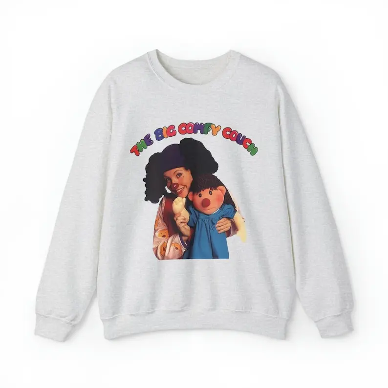 The Big Comfy Couch Retro TV Loonette and Molly Say Hi Unisex Crewneck Sweatshirt