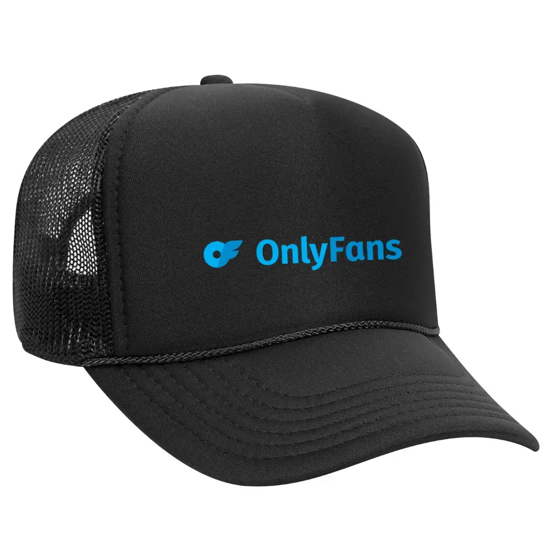 Black Threadz Unisex Graphic Trucker Snapback Baseball Cap - Trucker Mesh, 1 Size, Online Community Flair, Stylish Casual Fan Status Accessory, Logo Print, Fans Of Onlyfans, Onlyfans Logo