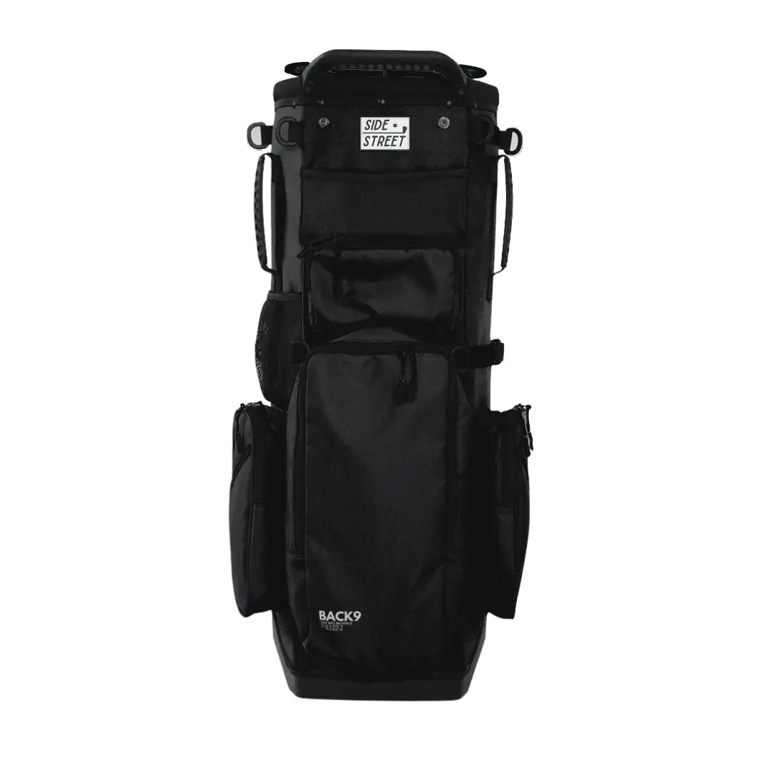 Back9 Golf Bag Backpack. A convenient bag to get to golf on a bicycle, motorcycle, train, or city transit.