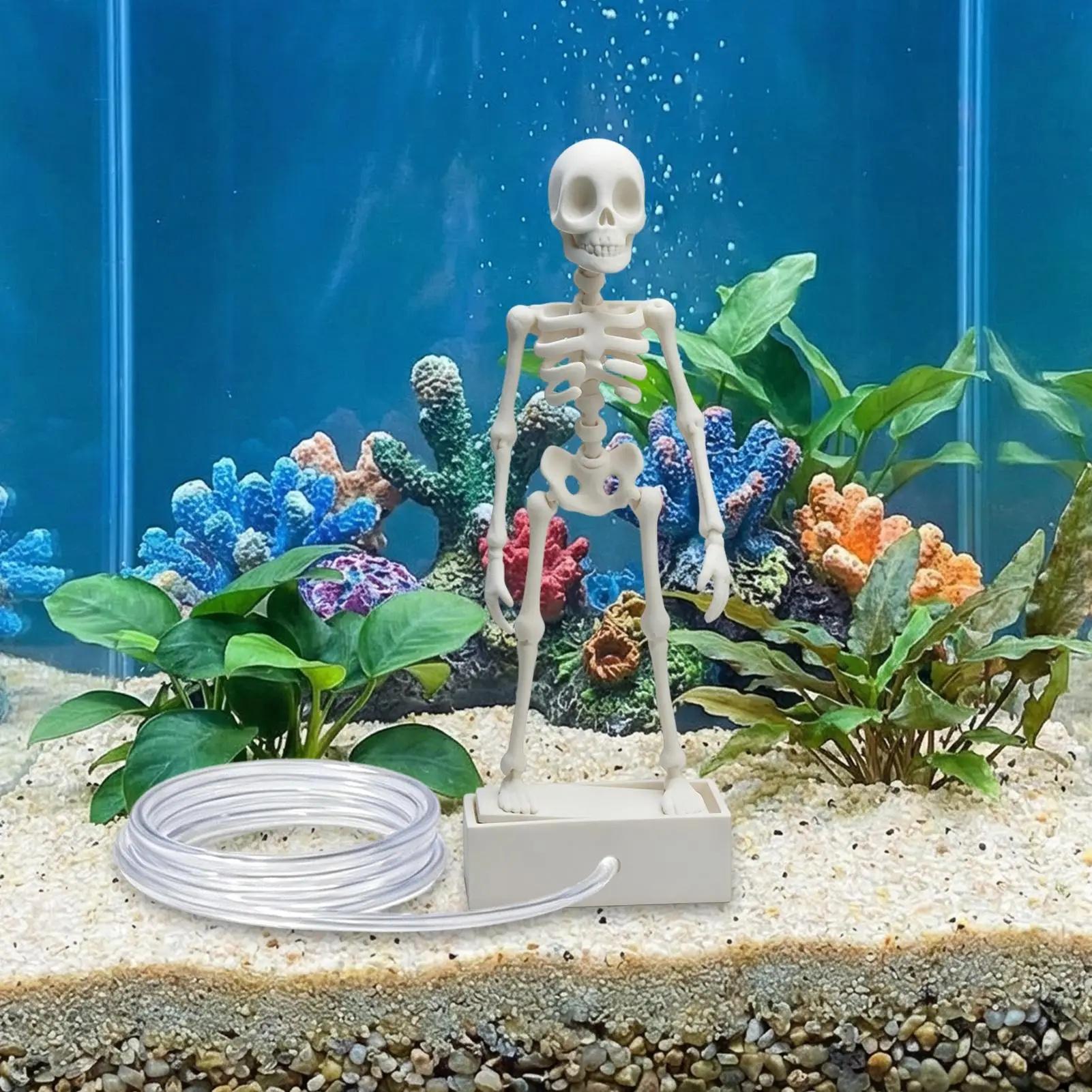 Skeleton Shape Aquarium Bubbler Decoration - Realistic Look Fish Decorations for Tank with Bubbly Effect and Air Hose Skeleton Shape Aquarium Bubbler Decoration - Realistic Look Fish Decorations for Tank with Bubbly Effect and Air Hose