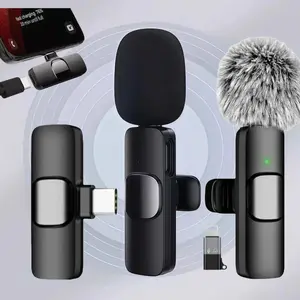 Mini Lavalier Mic USB-C Plug & Play | Rechargeable Lapel Microphone for iPhone/Android, Video Recording, Interview, Podcast, Teaching