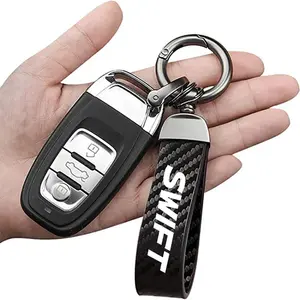 Premium Suzuki Swift Carbon Fiber Car Keychain Set, Includes Key Fob with Screwdriver & Rings, Durable Design for Easy Access