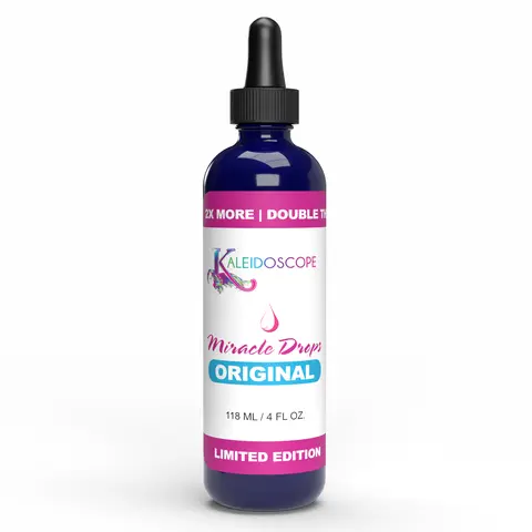 Kaleidoscope Original Miracle Drops Scalp Stimulating Oil - 4 fl oz (118 ml) Natural Haircare Anti-Hair Loss Formula, Tea Tree & Mint Serum for Thickening, Scalp Revitalizing Solution, Hair Growth Oils for Self-Treat Regrowth