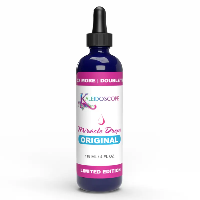 Kaleidoscope Original Miracle Drops Scalp Stimulating Oil - 4 fl oz (118 ml) Natural Haircare Anti-Hair Loss Formula, Tea Tree & Mint Serum for Thickening, Scalp Revitalizing Solution, Hair Growth Oils for Self-Treat Regrowth