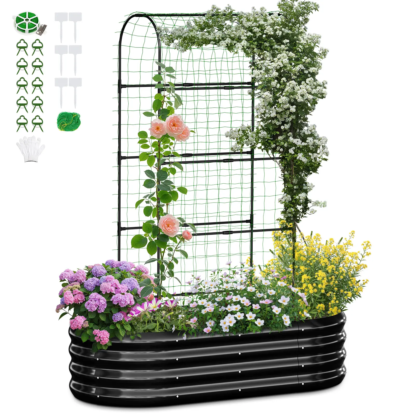 47"L × 71"H Black - Curved