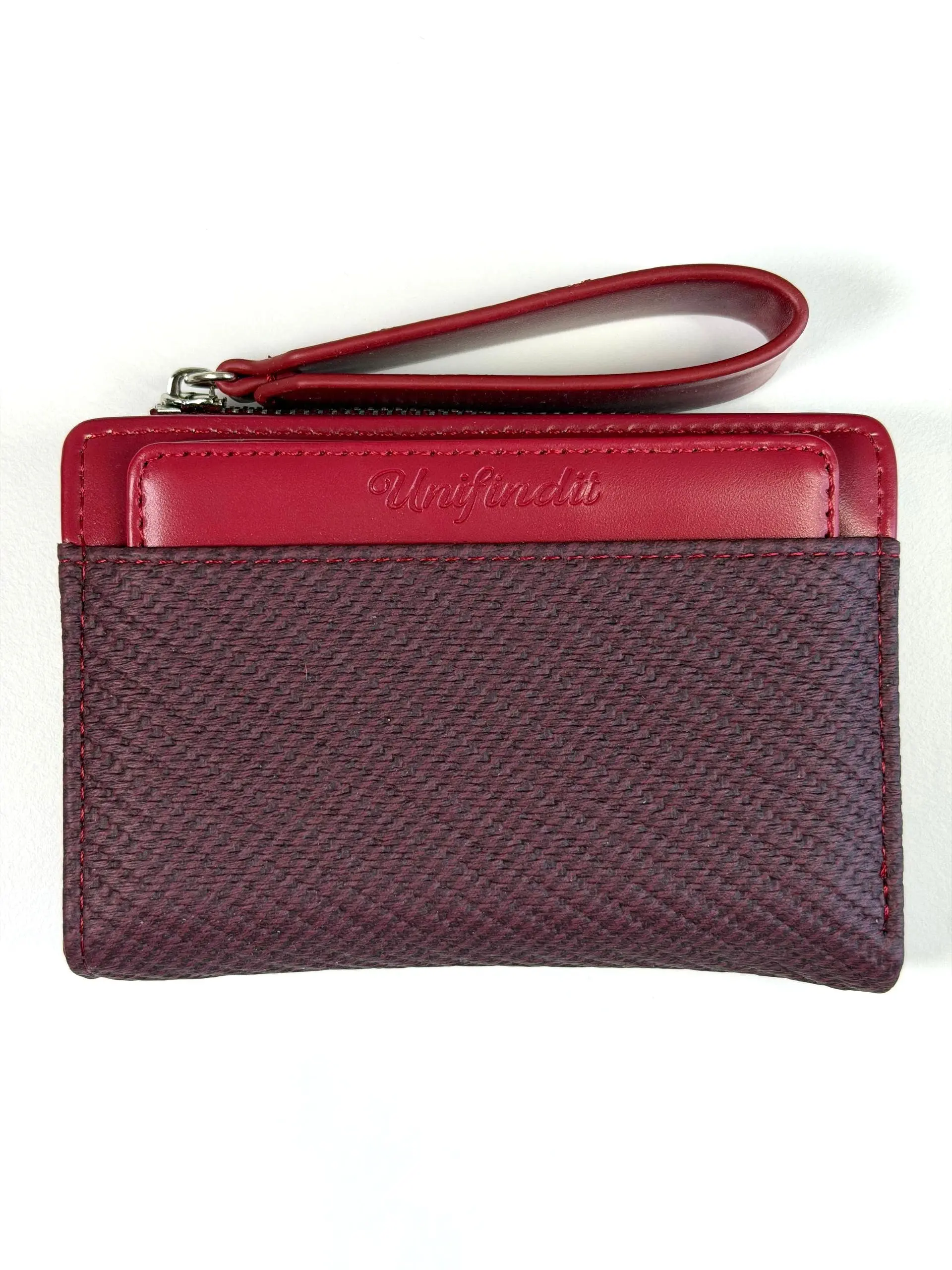Wristlet Wallet & Removable Card Holder Burgundy