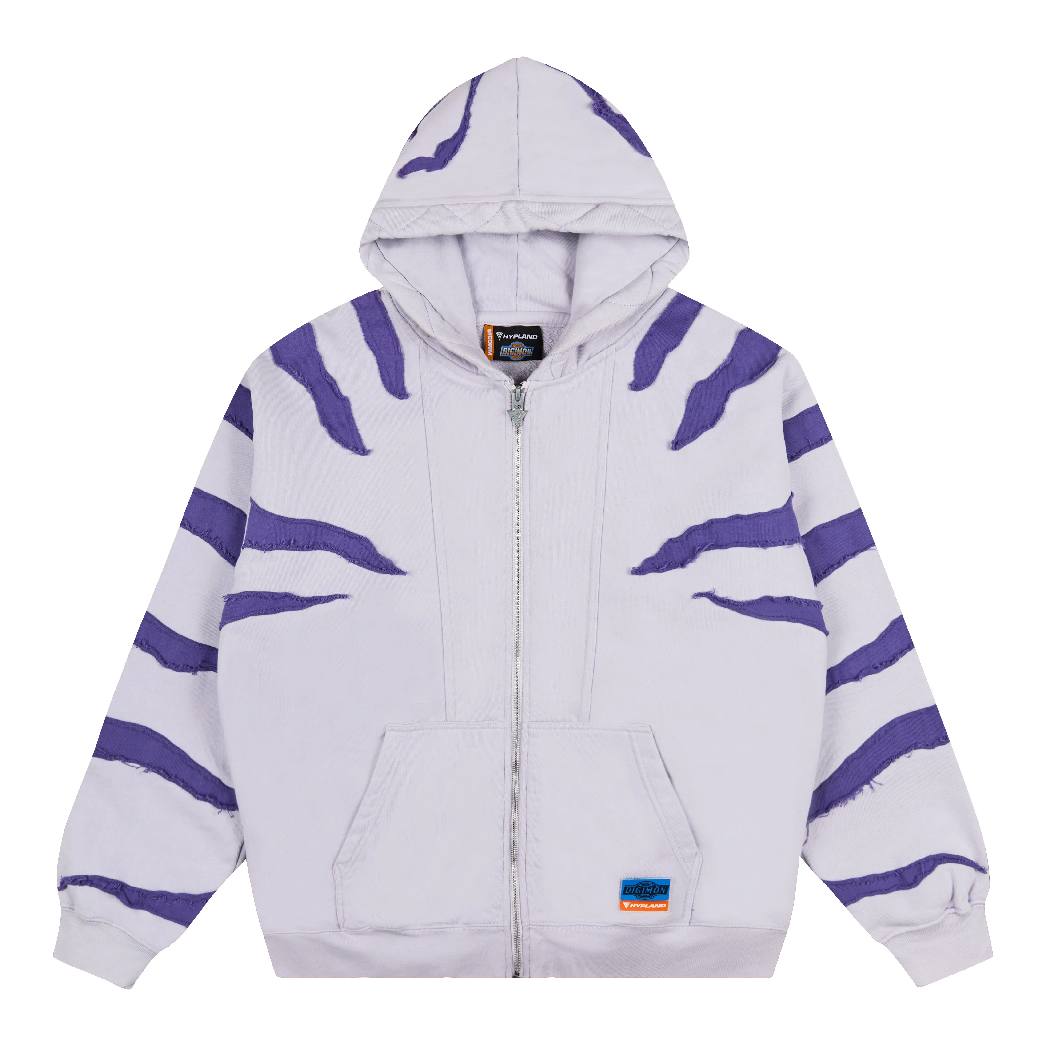 DIGIMON GARURUMON ZIP HOODIE (GREY/BLUE)