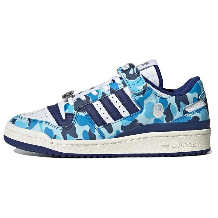 Adidas Bape X Forum Low 84 30th Anniversary Blue' Comfort Skate Shoes Unisex ID4772