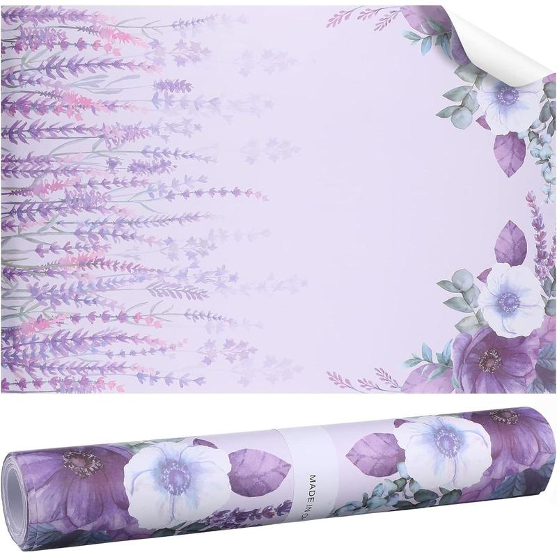 Fainne 12 Sheets Drawer Liners for Dresser Scented Drawer Paper Liner Non-Adhesive Fragrant Liners 15.7 x 22.8 in for Dresser Closet Shelves Kitchen Cabinet Shelf Bedroom(Fresh Lavender)