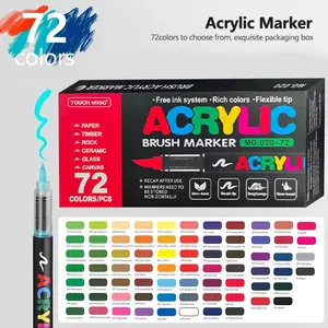 Customizing my shoes/phone case  Acrylic Markers 12-72 Colors Acrylic Paint Pens Markers Brush Tip Paint Markers for Rock Painting Wood Canvas Stone Christmas Gift DIY Crafts