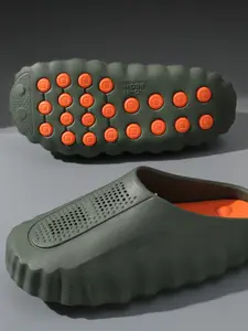 Men's Summer Beach Sandals, Open Toe Outdoor Casual Sports Slippers, Multi-Color Couple Shoes, Eva Material, Random Print, Fashion Style