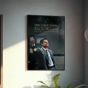 Mid-Century Modern The W0lf of Wall Street Poster No Frame, Minimalist Poster, Vintage, Retro Poster, Wall Art, Home Decor