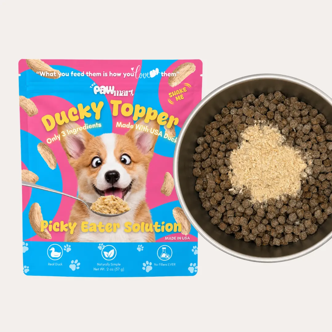 The Pawmart Freeze-Dried Dog & Cat Food Topper | Duck, Salmon & Beef Options | High-Protein Meal Enhancer for Picky Eaters | 1 oz / 2 oz