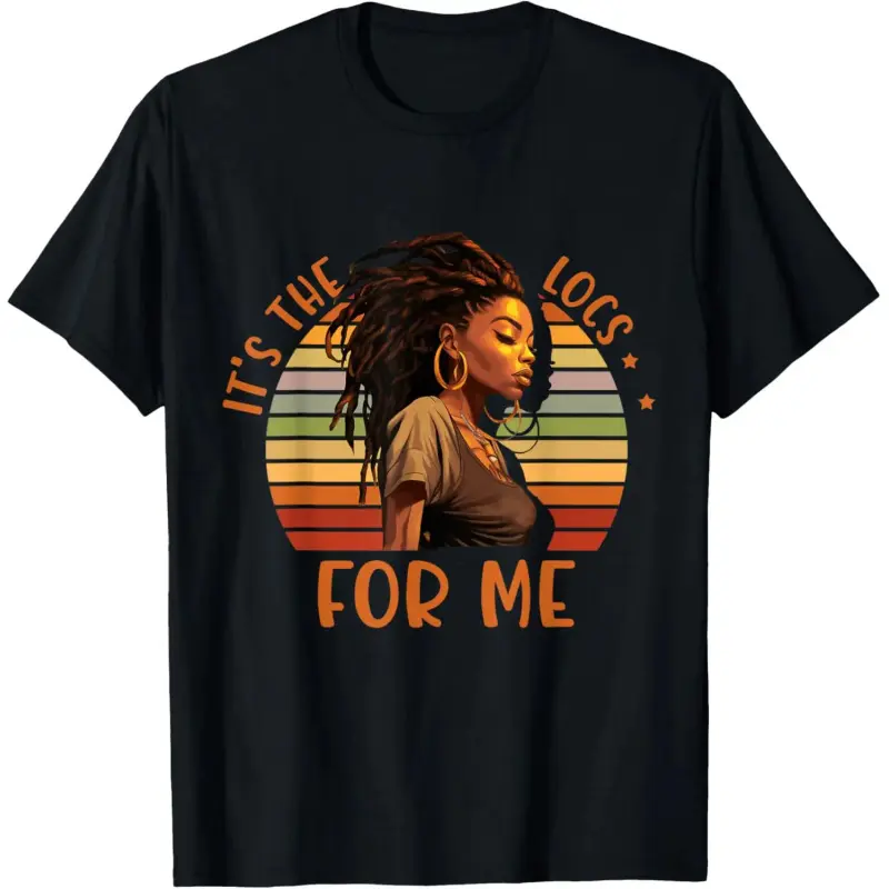 Women's Cotton Graphic Short-Sleeve Sporty Chic Sports Top - Round Neck, Casual Everyday T-Shirt for Afro Locs Enthusiasts, Streetwear, Vintage
