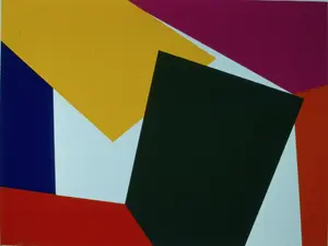 Colordance Limited Edition Silk Screen Print Modernism Artwork 22x30 Inches Abstract Design Unframed Collectible Piece Decor Gift for Room Wall Artistic Ornaments