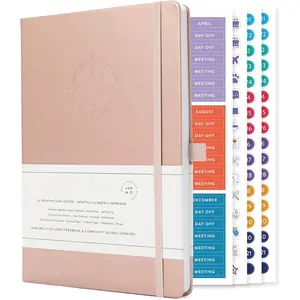 Pro - Undated Daily  - Medium B5 - Achieve Goals & Increase Productivity with Weekly, Monthly, Work Sections - Organizer  with  Pocket, 3 Satin Bookmarks & Pen Holder