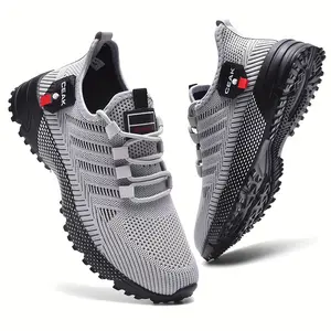 Men's Low-Top Sneakers, Lightweight Nylon Mesh Training Shoes with EVA Cushioning for All-Seasons Gym & Running