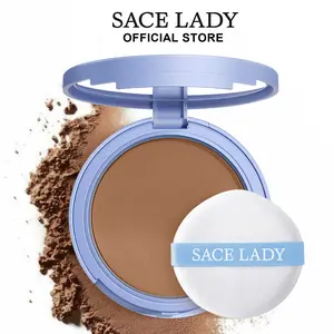 SACE LADY Oil Control Face Powder,Matte Waterproof Lasting Setting Powder,Face Makeup With Puff 0.35Oz