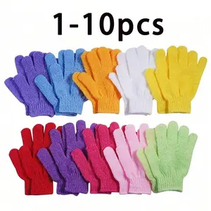 Five-Finger Bath Gloves, Home Exfoliating Towel, Men & Women Powerful Scrubber, Remove Calluses & Dirt, Spa Grade Body Scrubber, Exfoliant Scrubber Glove