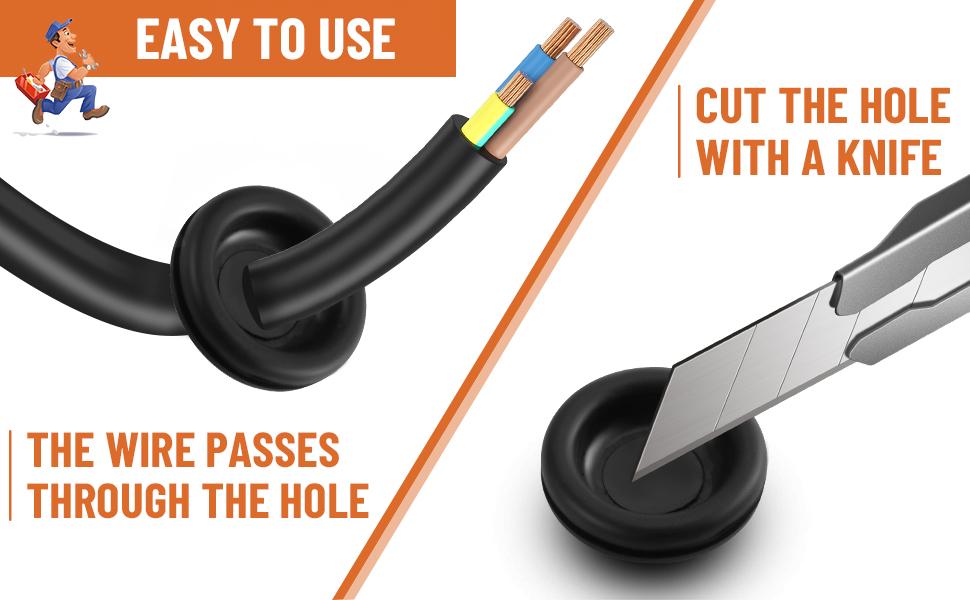 210PCS Rubber Grommet Kit, 7 Sizes Closed Rubber Grommets for Wiring, Automotive, Electrical Appliances, Plumbing & Home Improvement