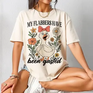 My Flabbers Have Been Gasted Goose Shirt – Funny Rude Snarky Animal Tee, Sarcastic Goose Mood For Adults, Gag Gift For Goose Lovers, Trendy Humor TikTok Shirt