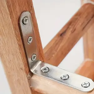 70-Piece Steel Corner Brackets, 90-Degree Right Angle Supports, Includes 10 Brackets, 60 Screws, Ideal for Cabinets, Beds, Tables, DIY Projects, Screws Set