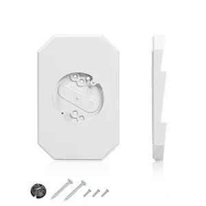 Vinyl Siding Light Mounting Block with Built-in Electrical Box, Outdoor Mounting Plate Kit for 1/2 inch Double, White, 1 Pack
