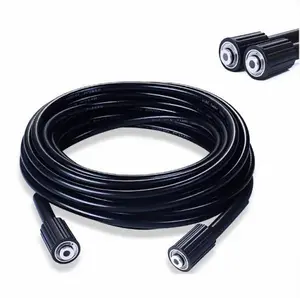 15M High-Pressure Washer Hose with Dual M22-14 Connectors Burst-Resistant Rubber Tube for Car Washing Patio Cleaning & Heavy-Duty Use 5800 PSI Capacity