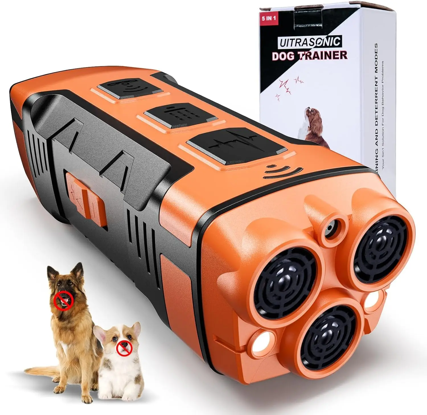 Ultrasonic Dog Trainer 2025 Release - 3.7 450mAh Battery, 25kHz Ultrasonic, 3 Modes, 6 Month Standby Time, No Yell Swat, Long Range, Stop Bad Behavior