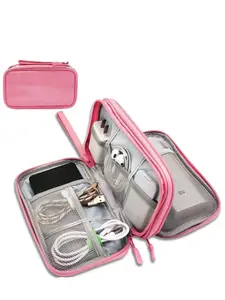 Holiday Haul Portable Multi-grids Storage Bag, 1 Set Waterproof Travel Cable Storage Bag,Compact Cable Organizer for Home Office Travel Summer Vacation, Versatile Travel Accessory, Organizer Pouch