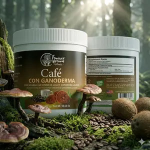 Forever Natural Botanics Café Ganoderma Lucidum Coconut Cream Instant Coffee 300g Supports Digestive Health Anti-Inflammatory Properties & Immune System - Beverage
