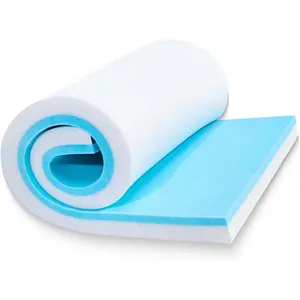 High Density Upholstery Foam Cushion - 2" Thick x 24" x 72", Gel Memory Foam Support Padding for Seat Cushion Replacement, DIY Projects, Sofa Mattress Support